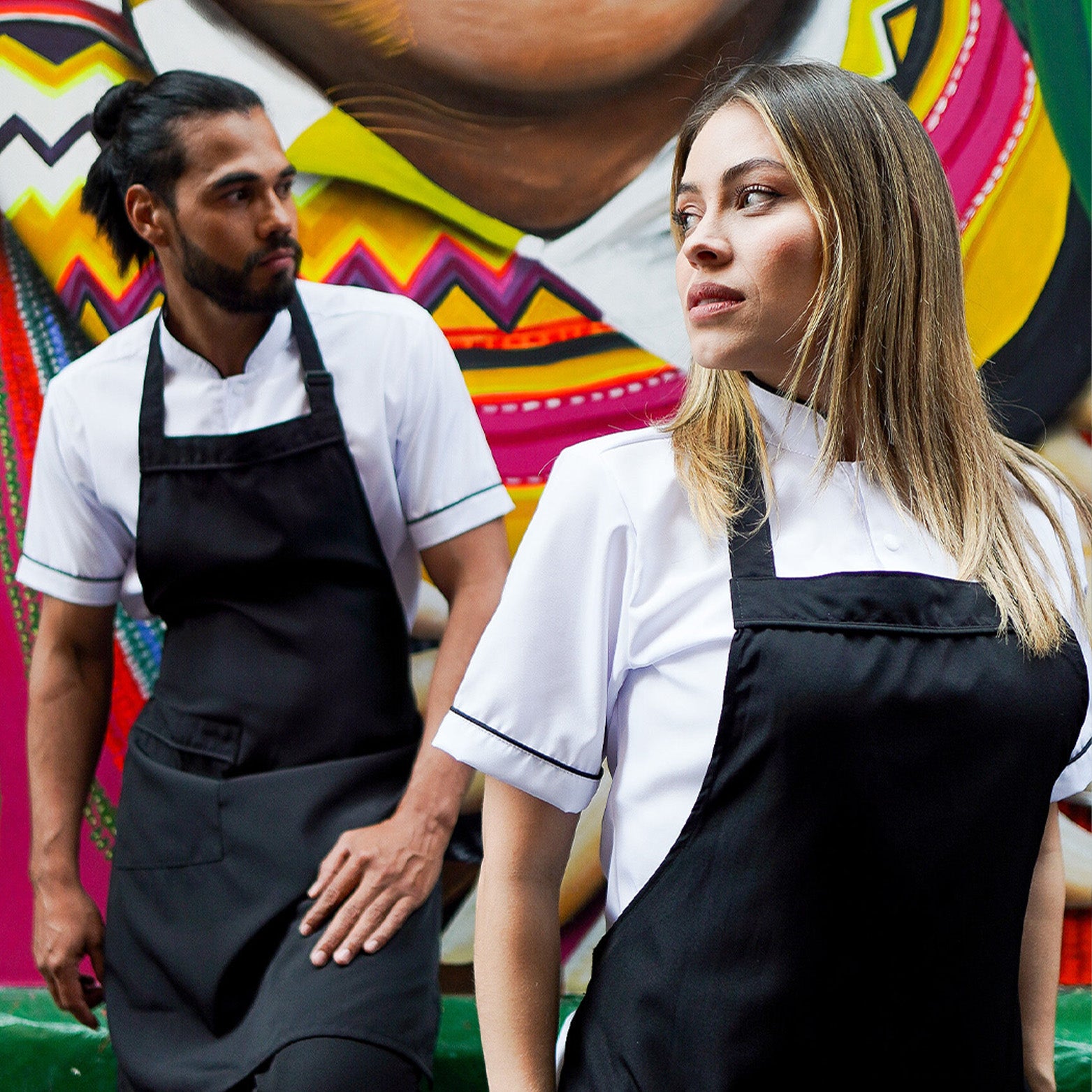 Unisex Black Anti-Fluid Bib Apron