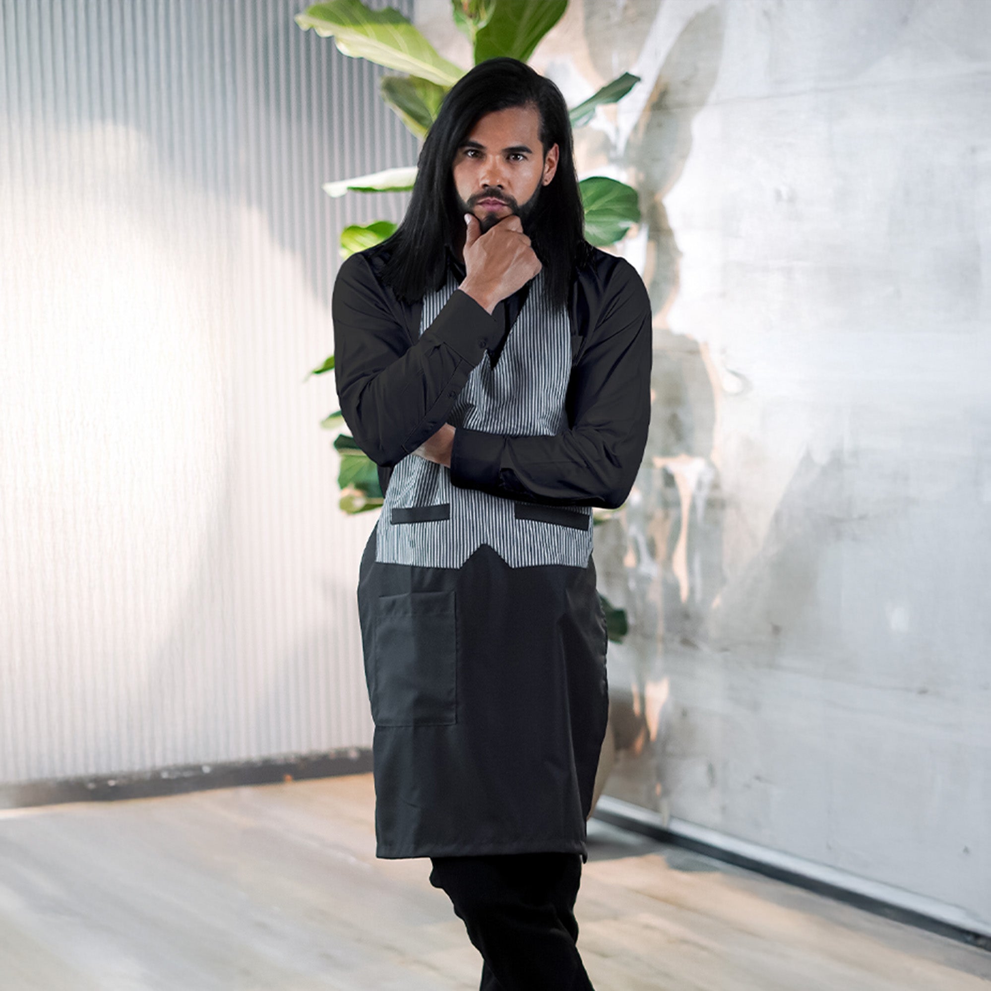 Oxford Shirt + Pants + Vest Apron Combo - Men