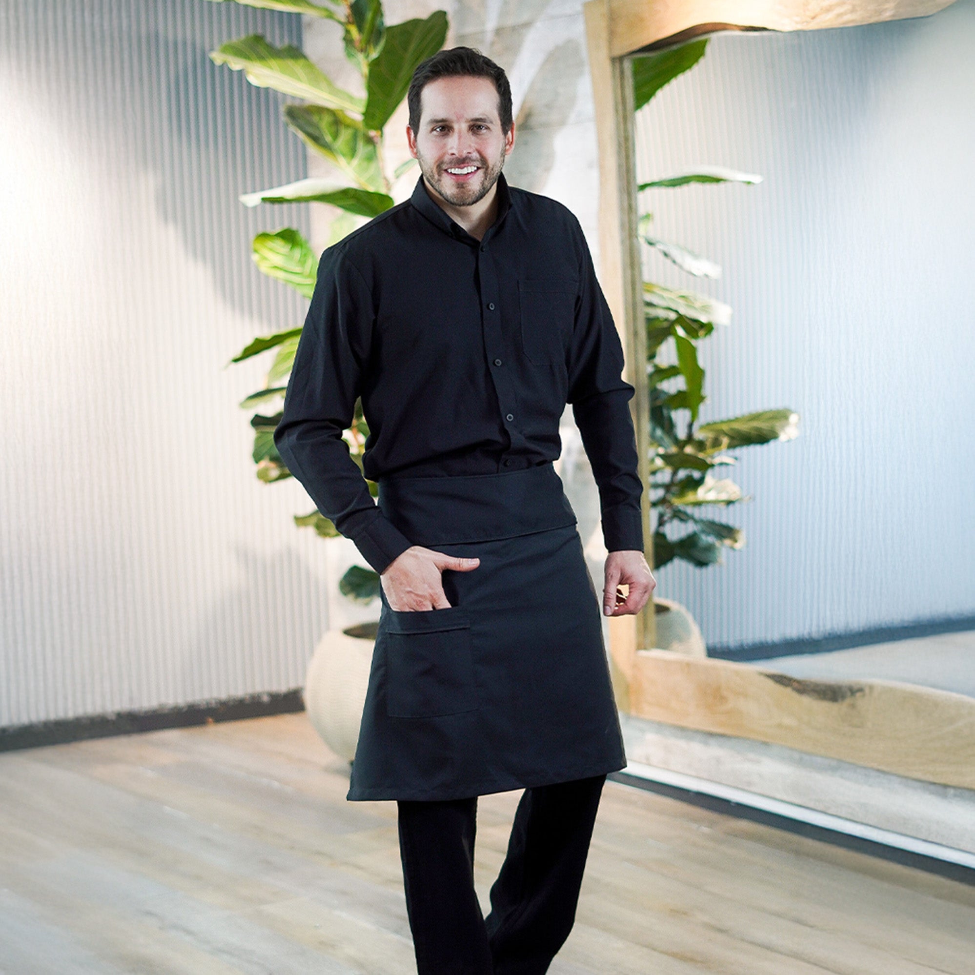 Combo Oxford Shirt + Pants + Waist Apron - Men