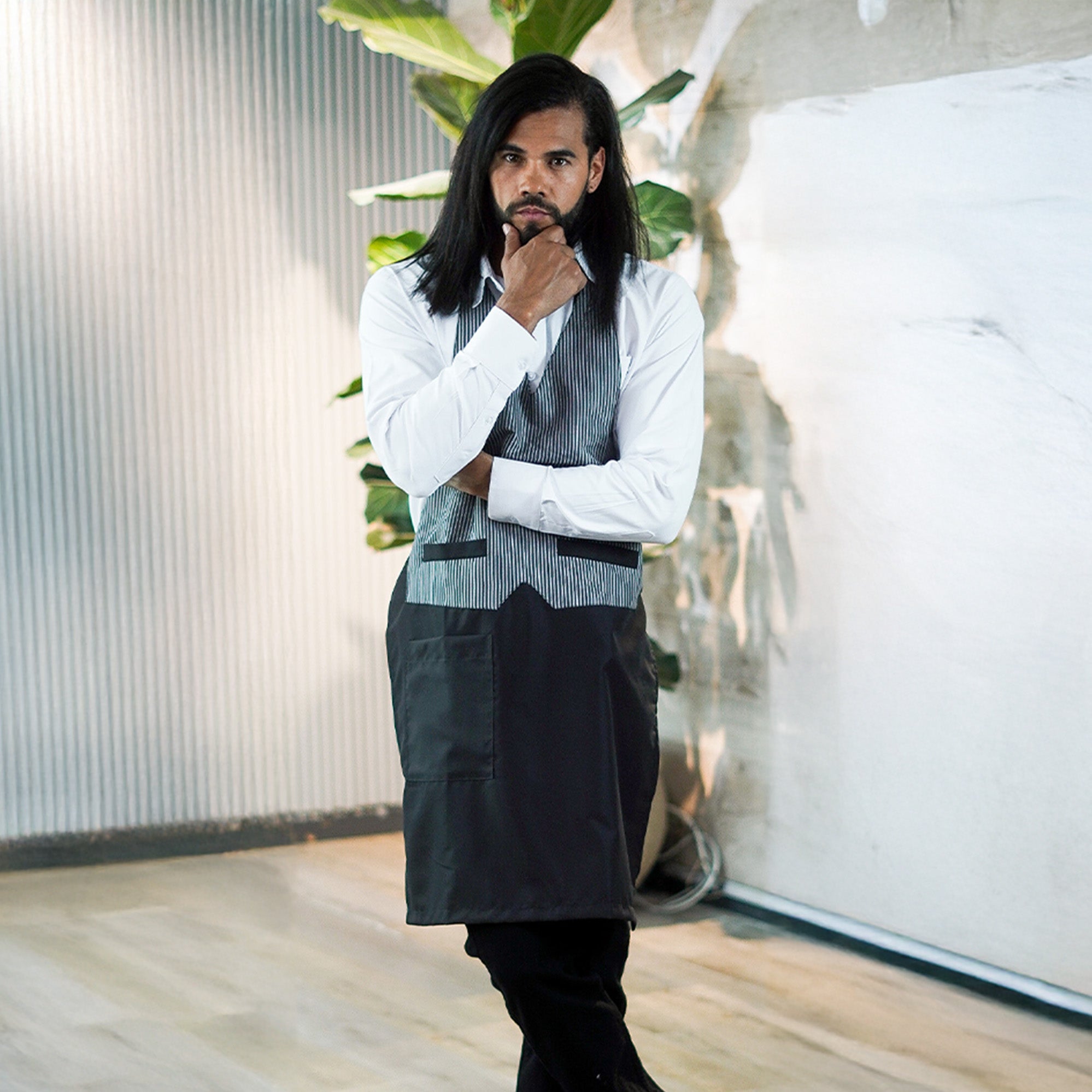 Oxford Shirt + Pants + Vest Apron Combo - Men