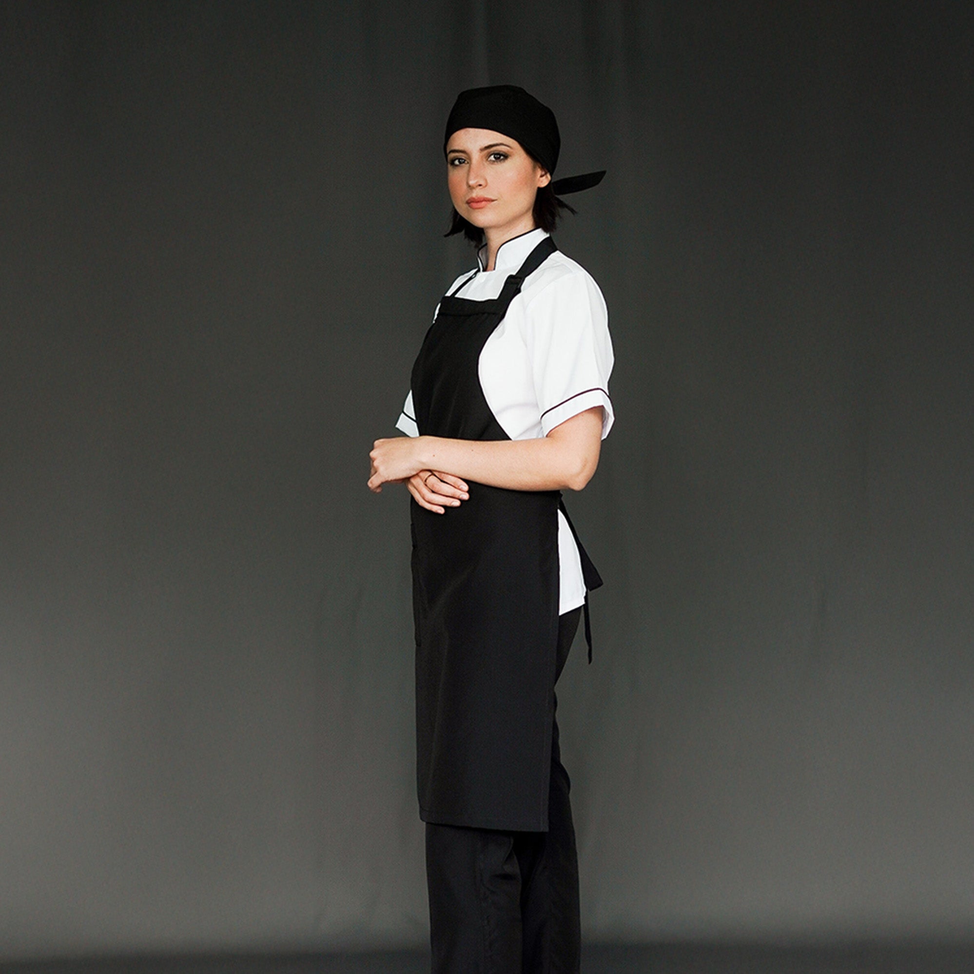 Combo Antifluido Camisa+Pantalón+Delantal+Cofia - Mujer