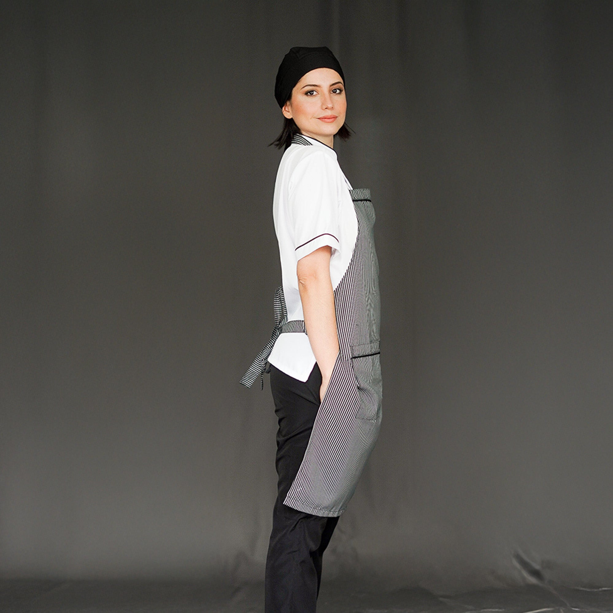Combo Antifluido Camisa+Pantalón+Delantal+Cofia - Mujer