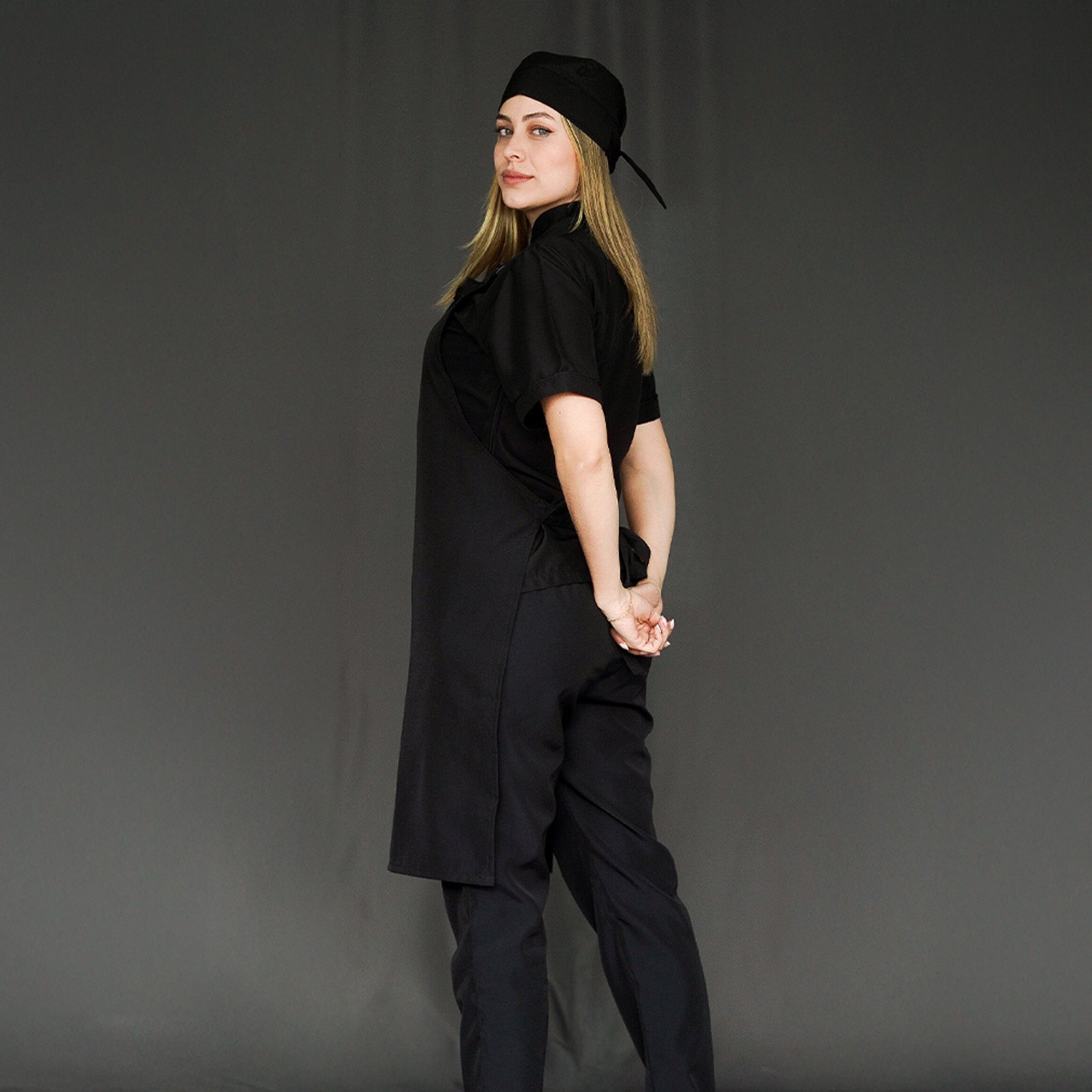Combo Antifluido Camisa+Pantalón+Delantal+Cofia - Mujer