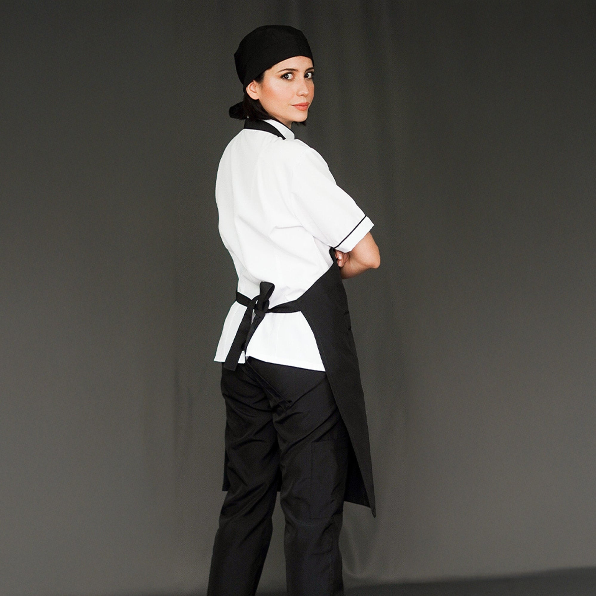 Combo Antifluido Camisa+Pantalón+Delantal+Cofia - Mujer