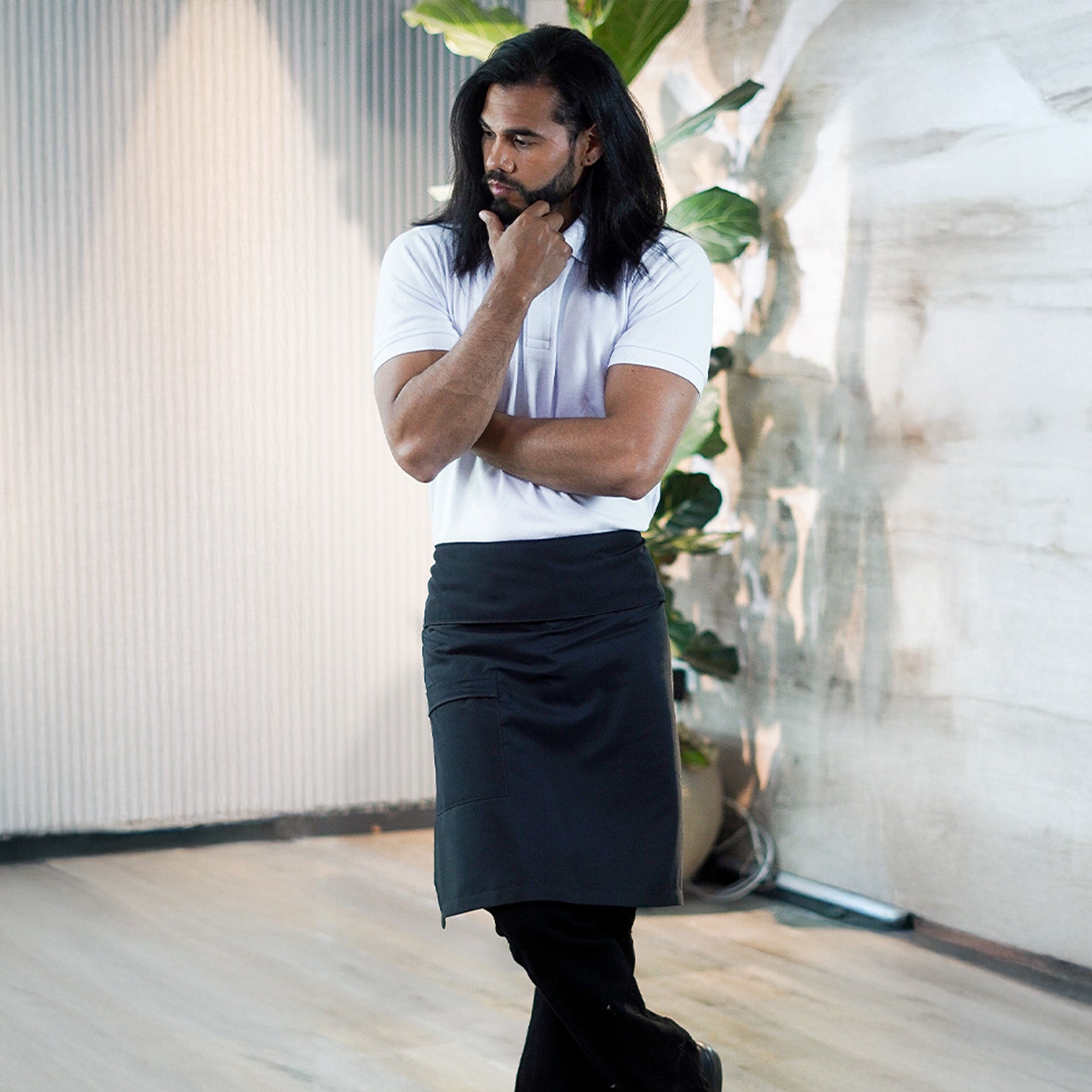 Polo + Jeans + Waist Apron Combo - Men