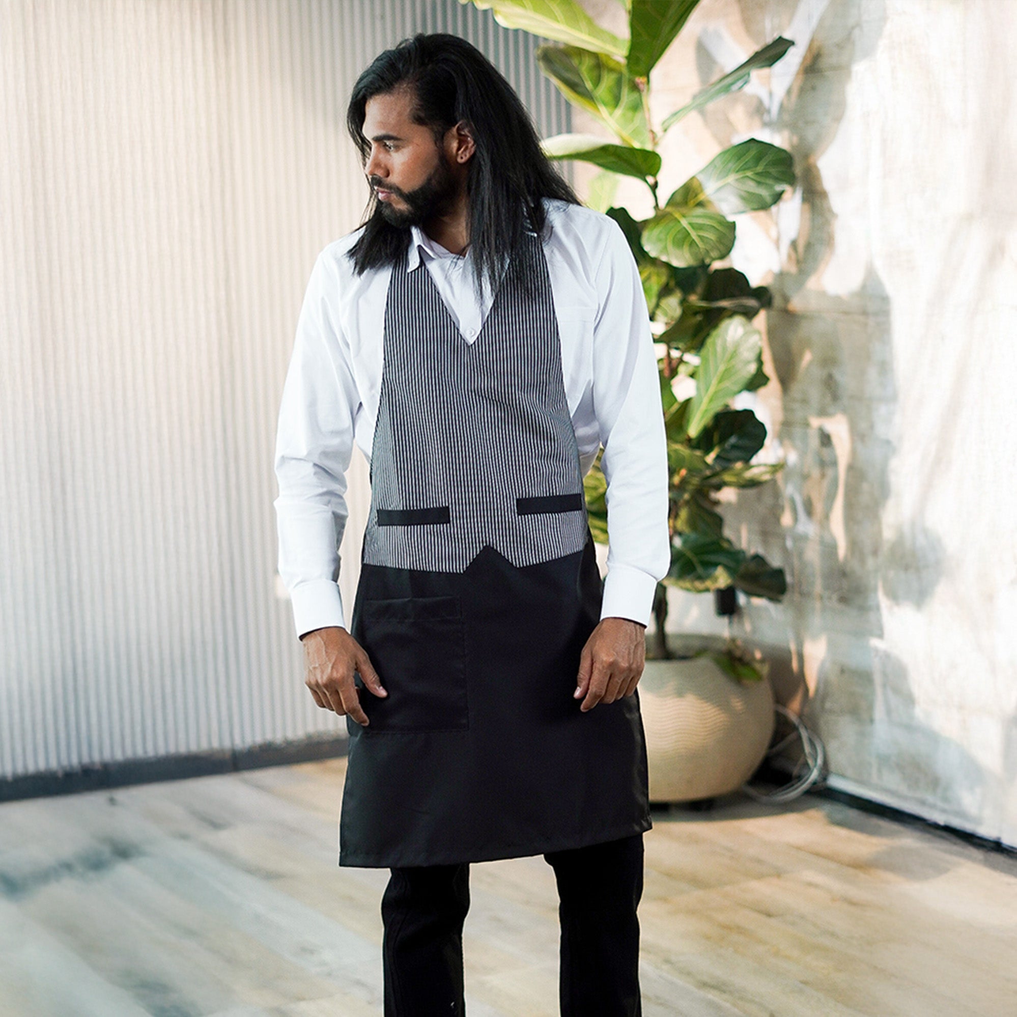 Oxford Shirt + Pants + Vest Apron Combo - Men