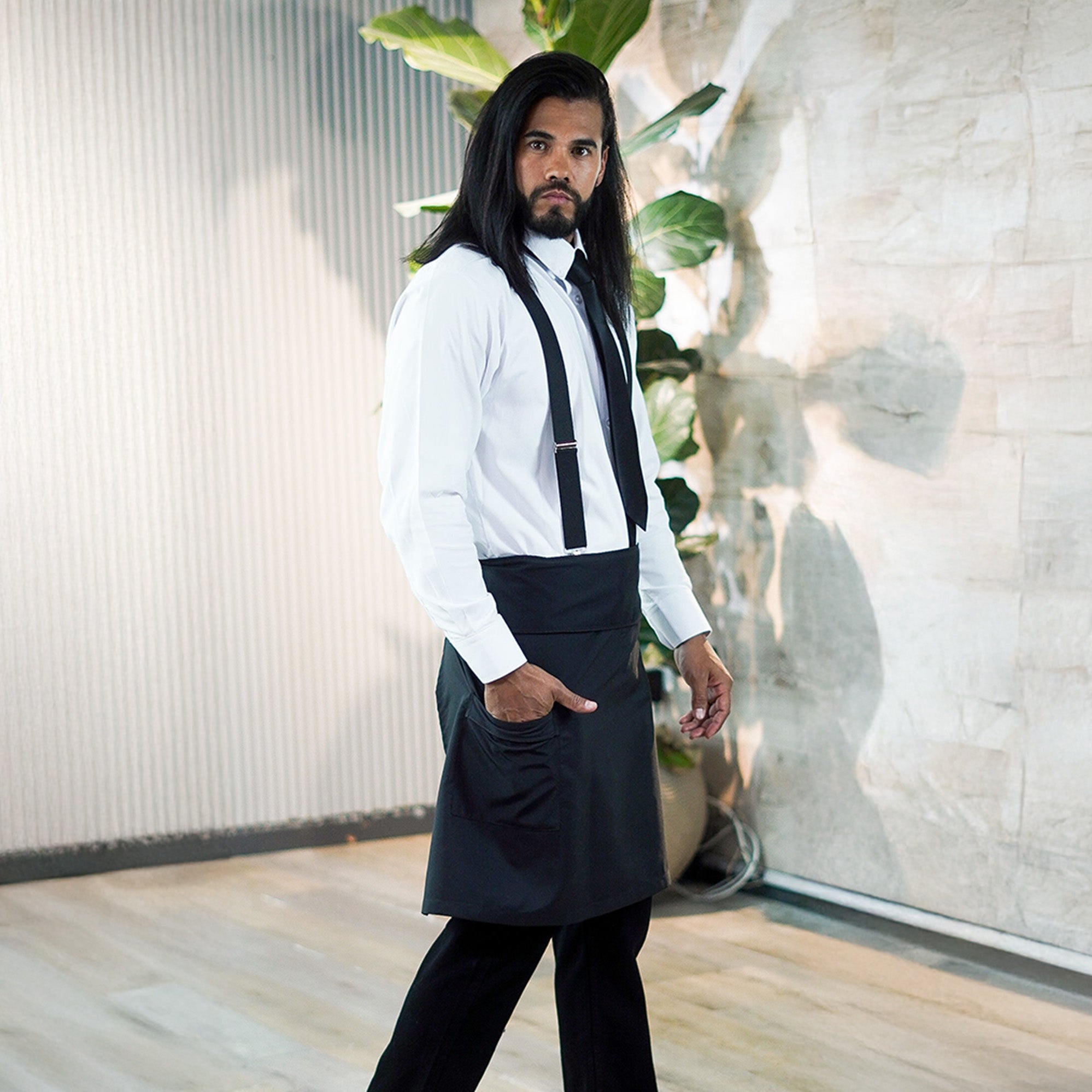 Oxford Shirt + Trousers + Apron + Bow Tie or Necktie - Men
