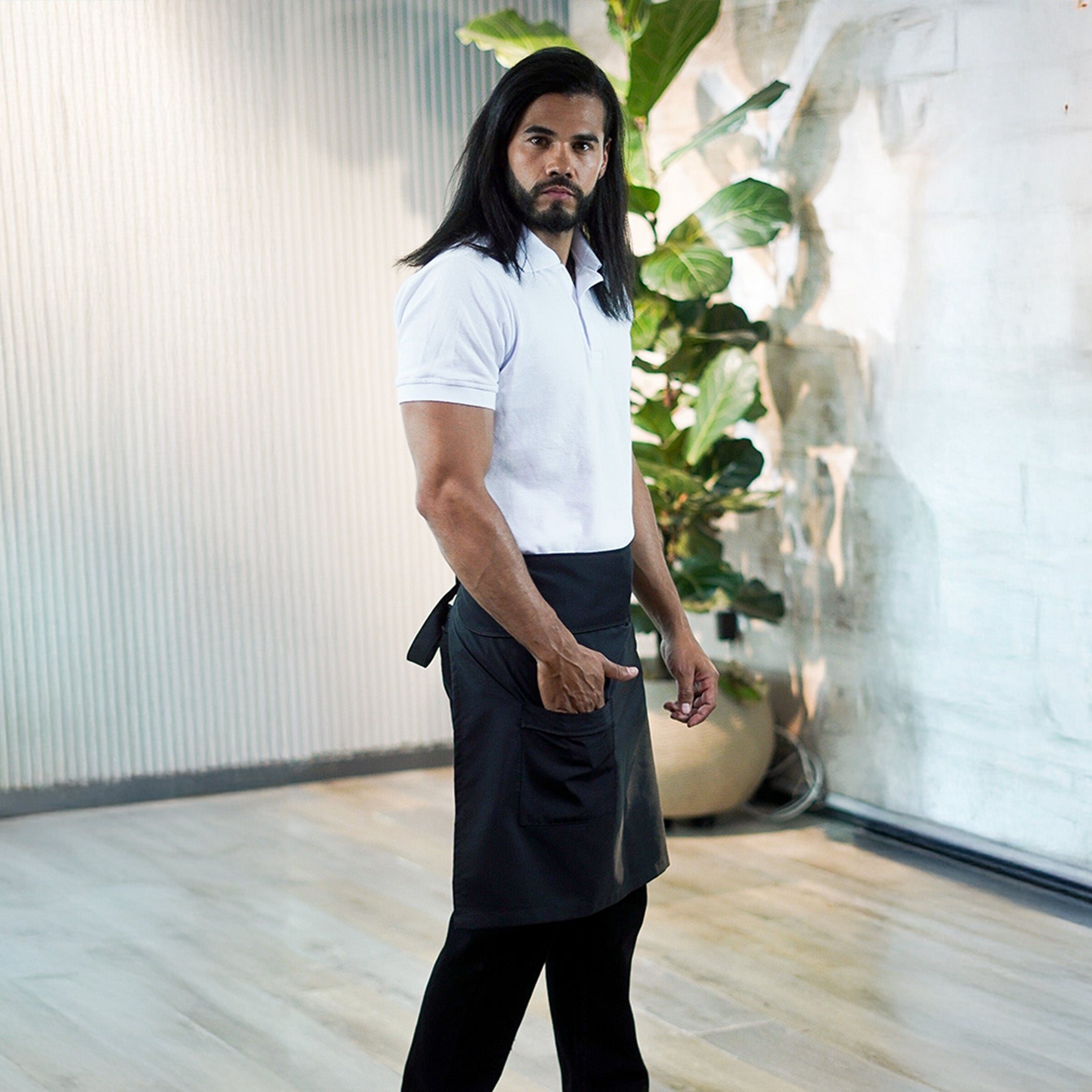 Polo + Jeans + Waist Apron Combo - Men
