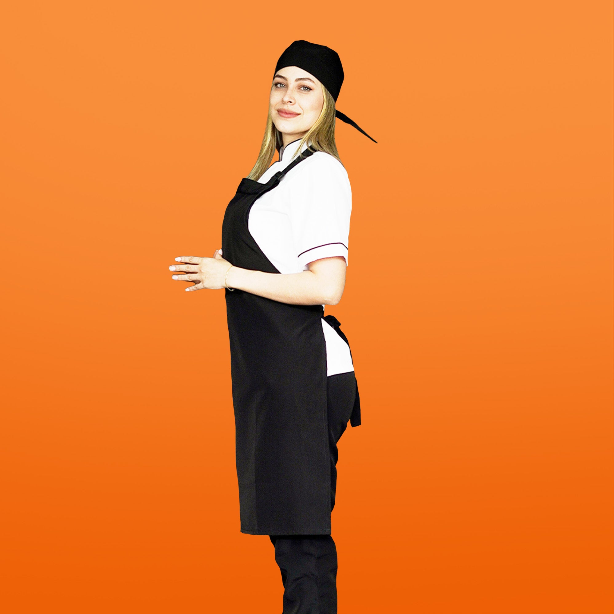 Combo Antifluido Camisa+Pantalón+Delantal+Cofia - Mujer