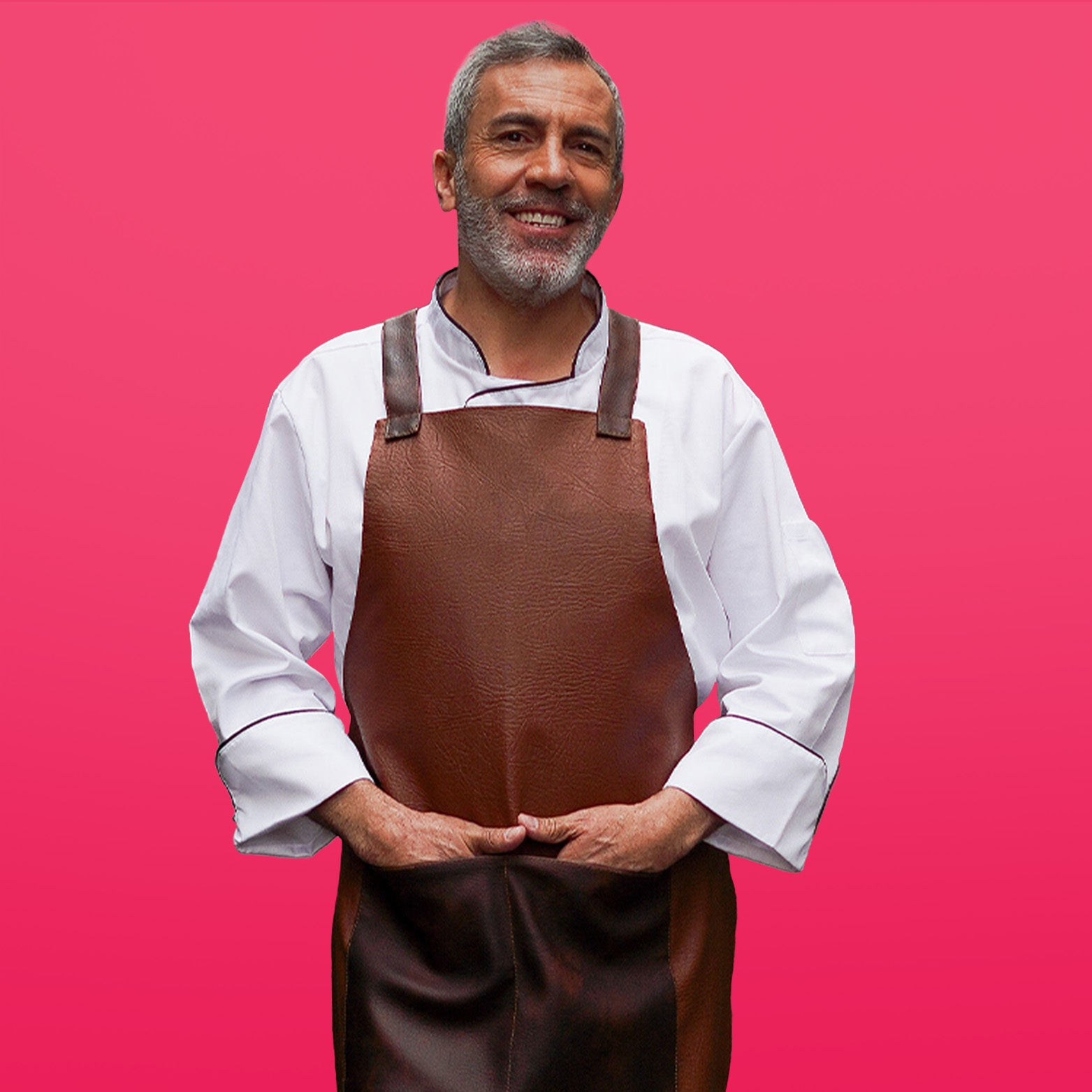 Unisex Brown Leather Apron